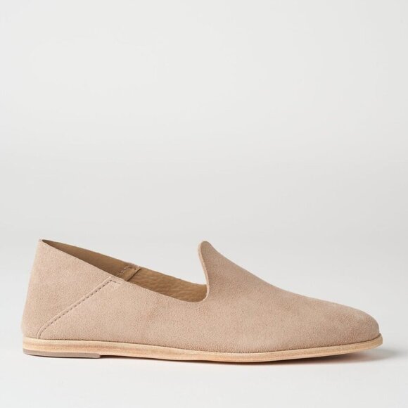 Pedro Garcia Yoshi Suede Leather Soft Slip On Smoking Loafer Flats Beige 39 US 9 - Picture 10 of 10